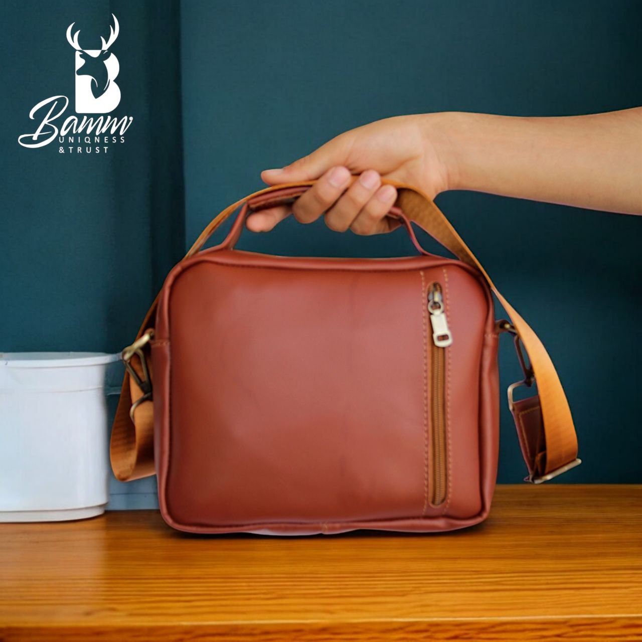 High-quality leather men's crossbody bag-2225