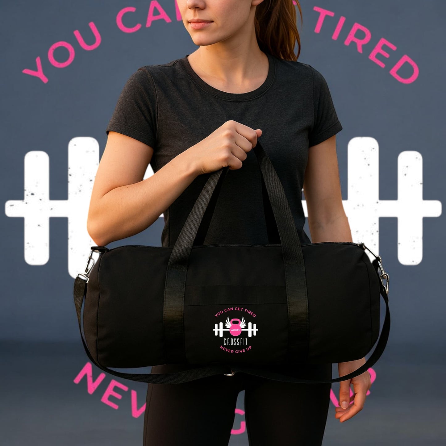 Women's Gym Bag β Water-Resistant Polyester β Side & Front Zipper β Imported Satin Handle β Stylish & Spacious 1111