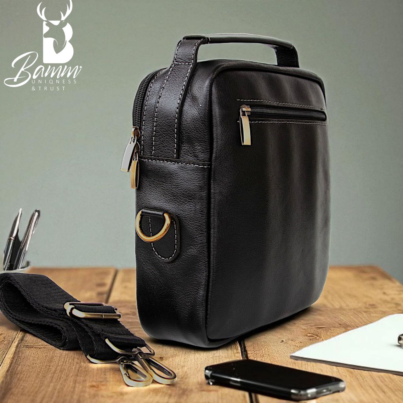 Stylish Leather Men's Crossbody Bag For Men -High-quality Leather Men's Crossbody Bag