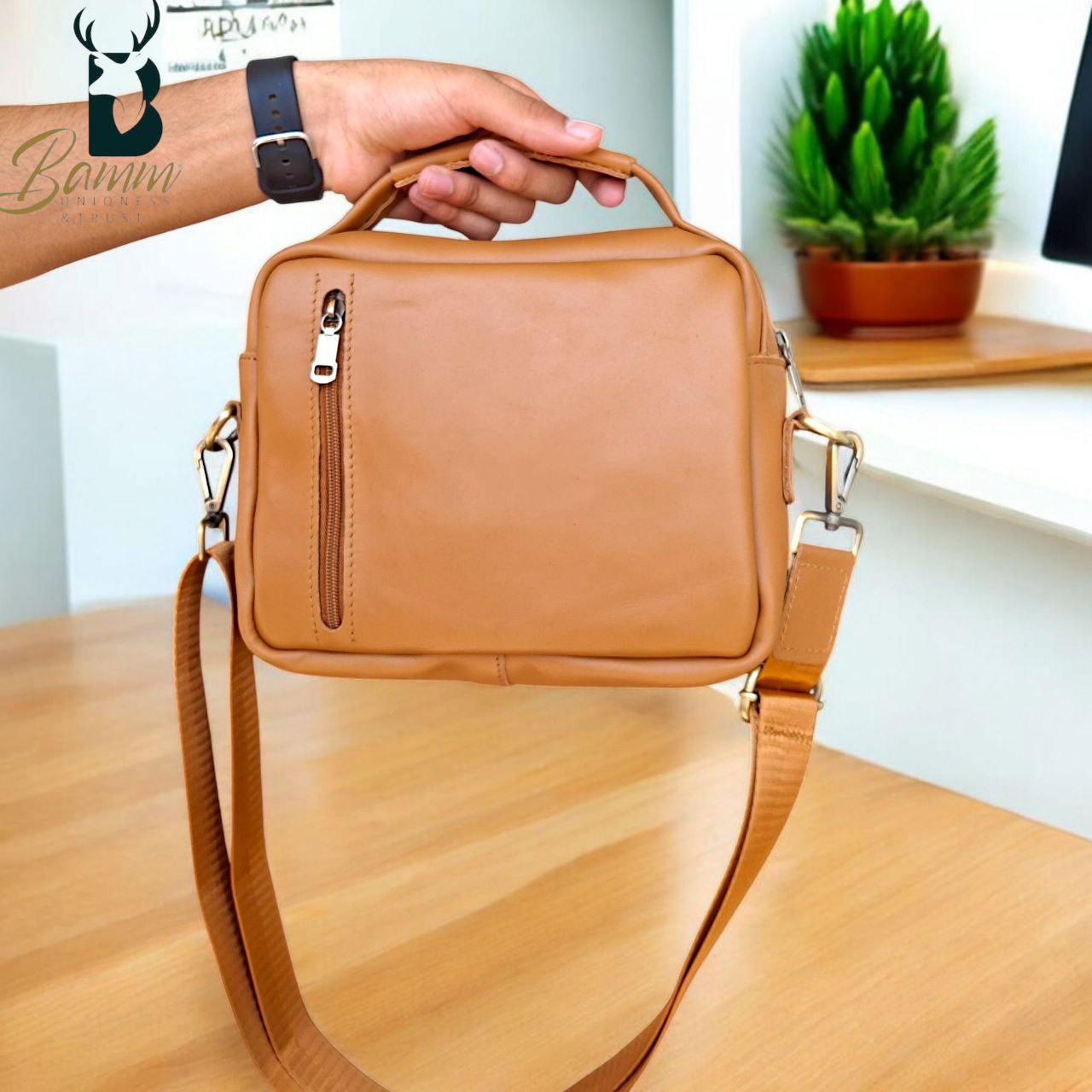 High-quality leather men's crossbody bag-2225