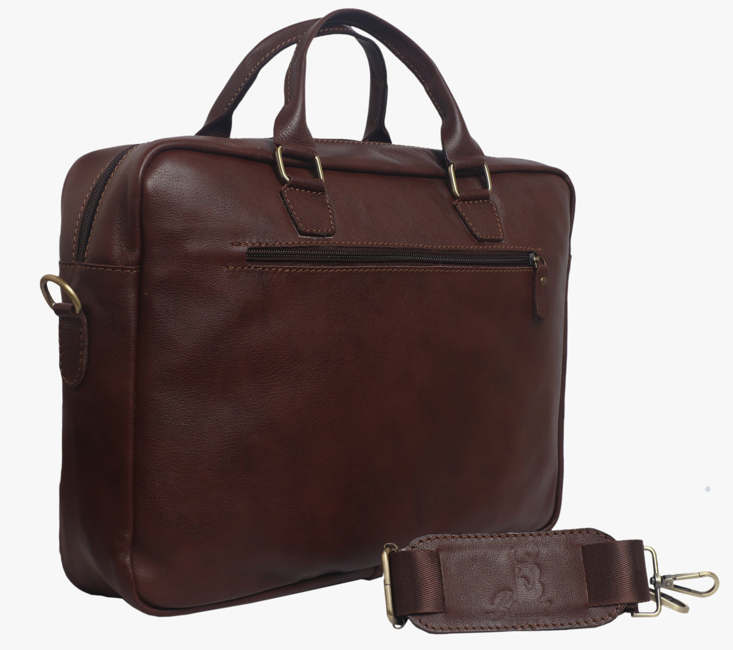 Leather Fashion Business Shoulder Messenger Crossbody Bag From Bamm