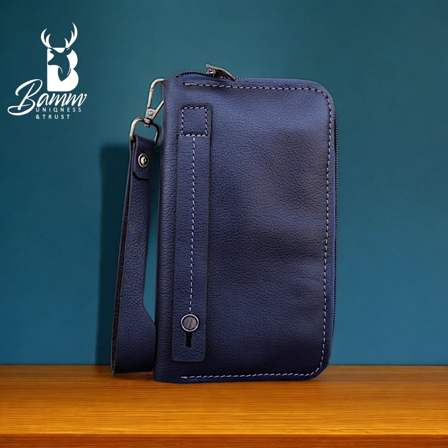 Premium Men’s Leather Handbag – Multi-Functional Organizer with Handle & Card Slots