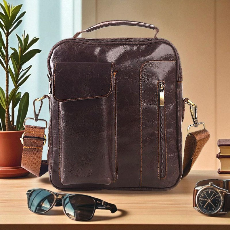 Natural leather men's crossbody bag-2810