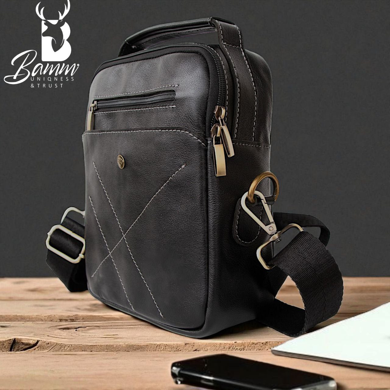 Stylish Leather Men's Crossbody Bag For Men -High-quality Leather Men's Crossbody Bag
