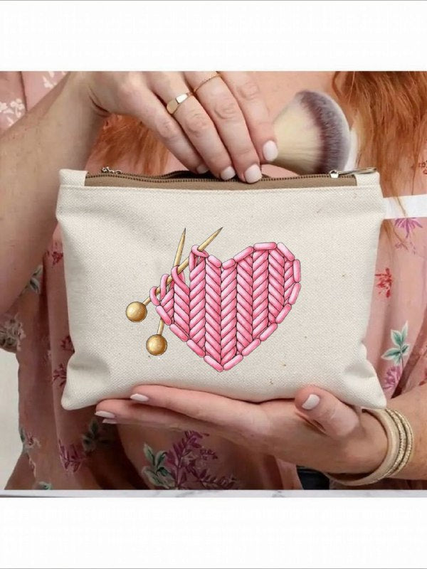 Multi-Use Makeup Organizer Bag – Heavy Duty Duck Cotton, Washable with Digital Print