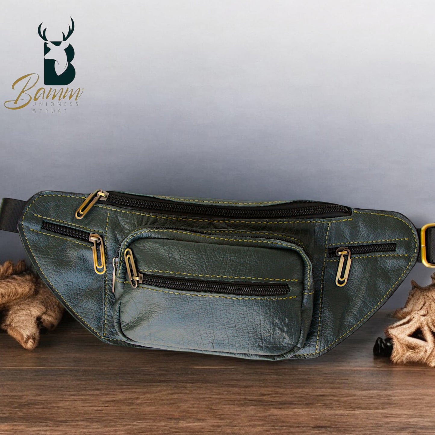 Natural Leather Bag Cross From Bamm