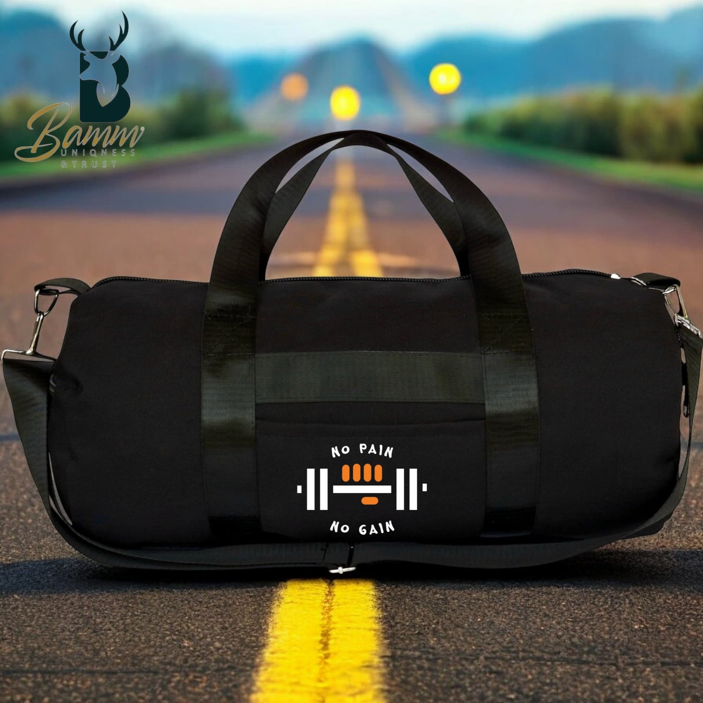 Men's Gym Bag β Water-Resistant Polyester β Side & Front Zipper β Rust-Free Hardware β Imported Satin Handle β Durable & Functional 1111