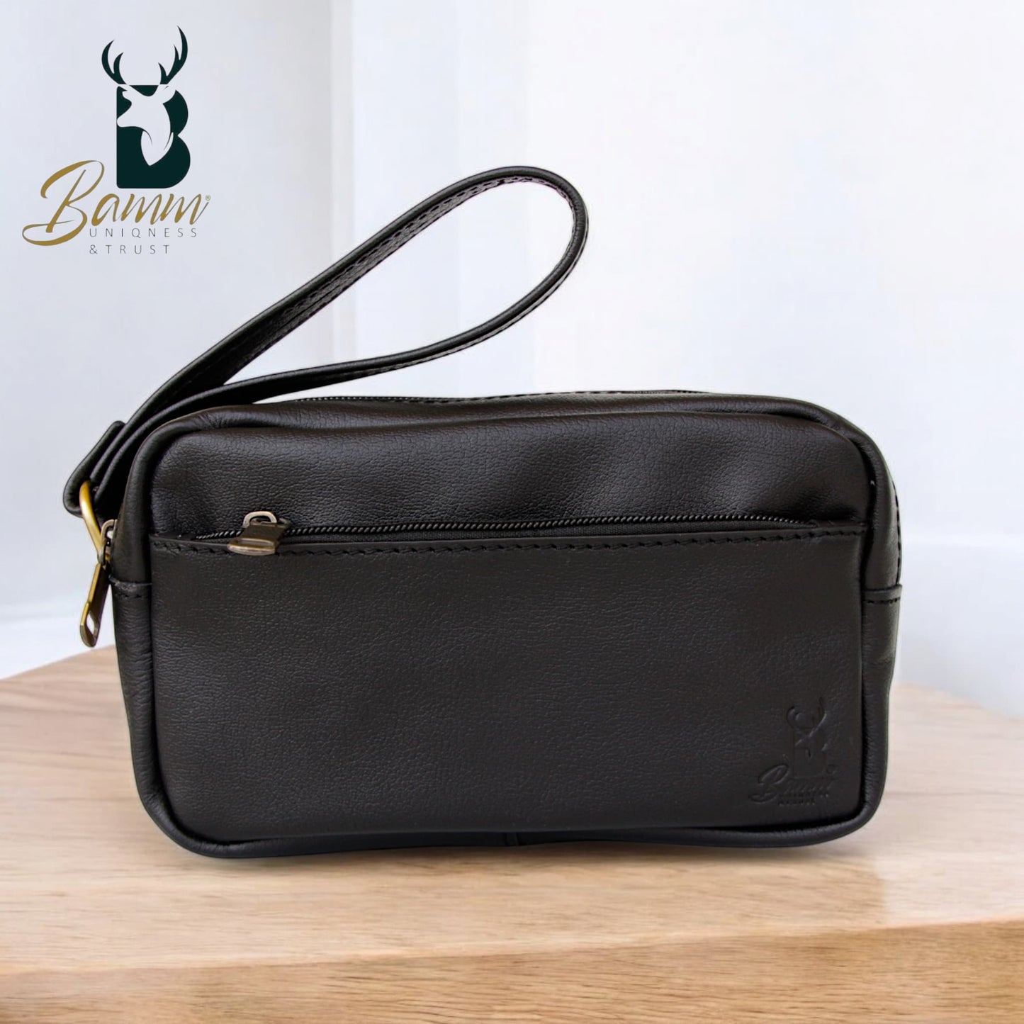 Elegant men's leather handbag 2814