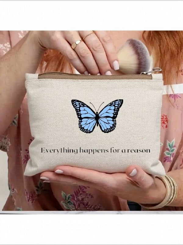 Multi-Use Makeup Organizer Bag – Heavy Duty Duck Cotton, Washable with Digital Print
