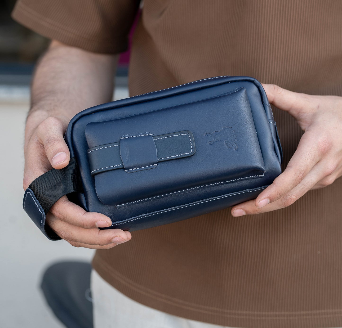 Natural Leather Bag With Mobile Case From Bamm