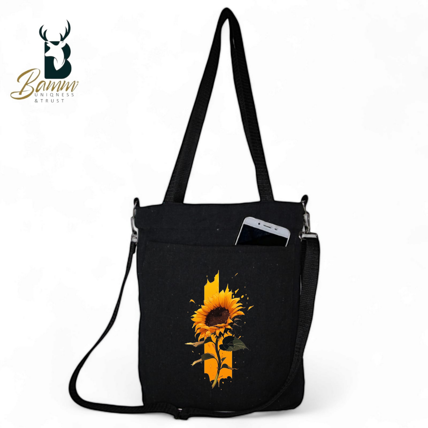 BAMM Tote Bag With Two Adjustable Shoulder Straps