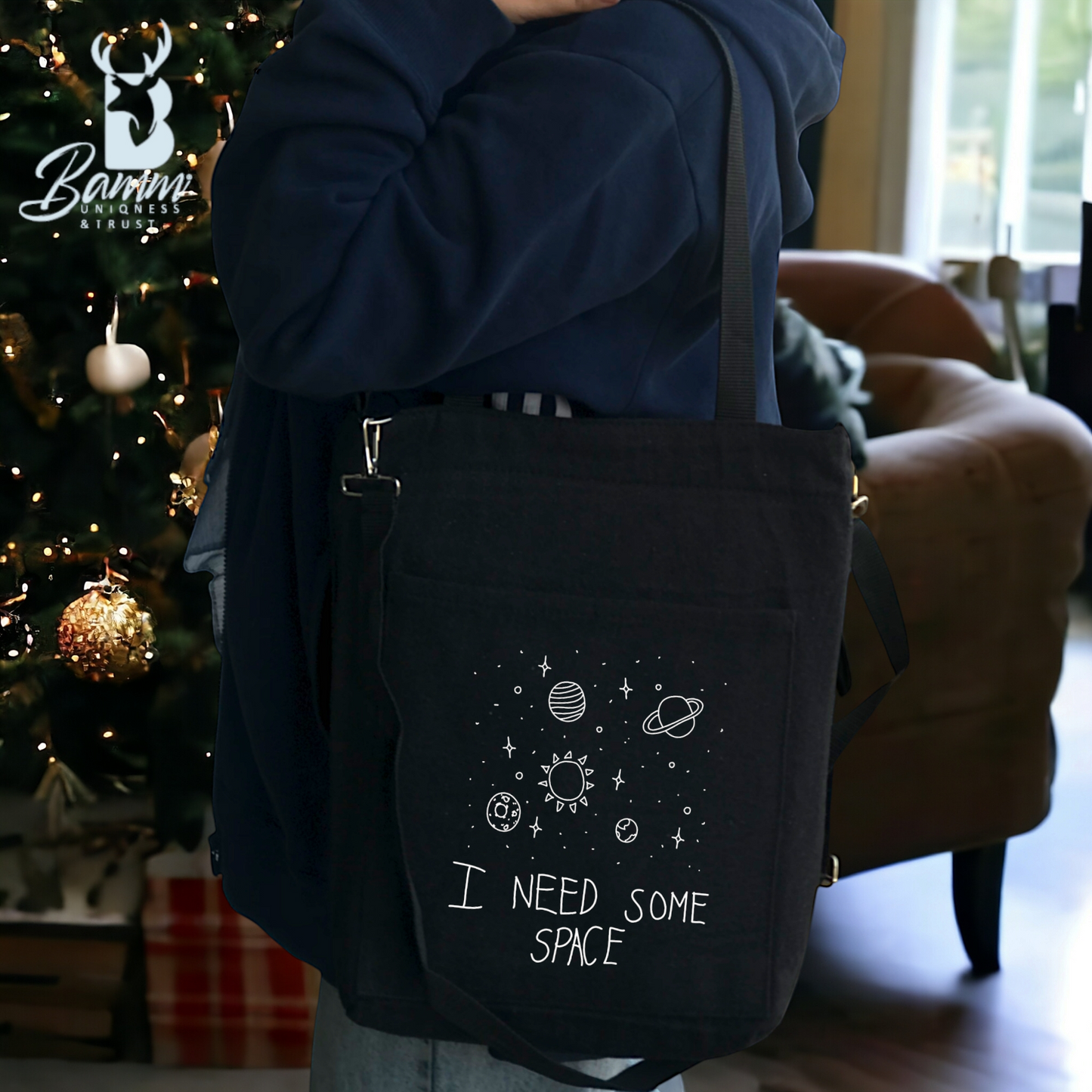 BAMM Tote Bag With Two Adjustable Shoulder Straps