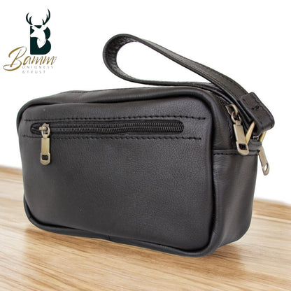 Elegant men's leather handbag 2814
