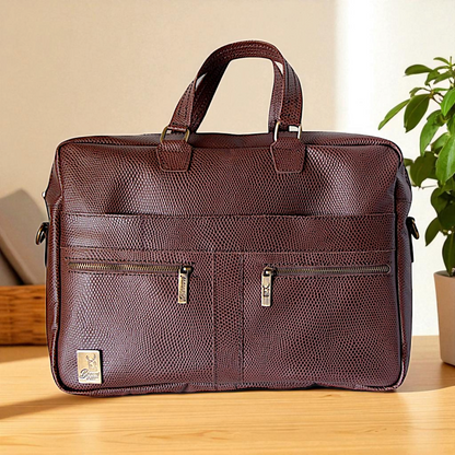 Leather Fashion Business Shoulder Messenger Crossbody Bag From
