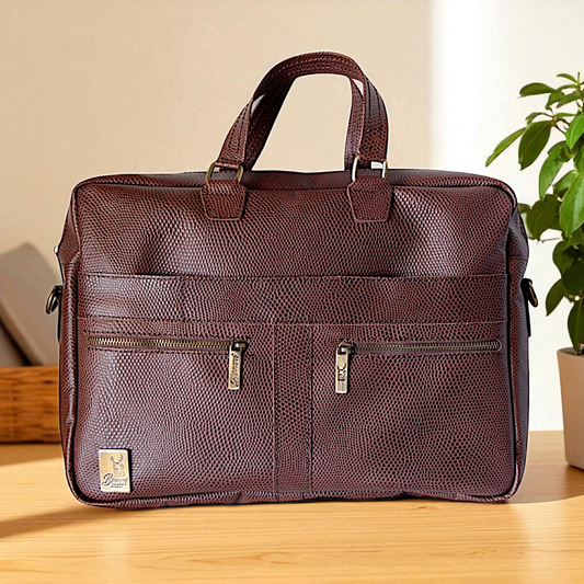 Leather Fashion Business Shoulder Messenger Crossbody Bag From