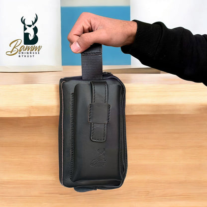 Natural Leather Bag With Mobile Case From Bamm