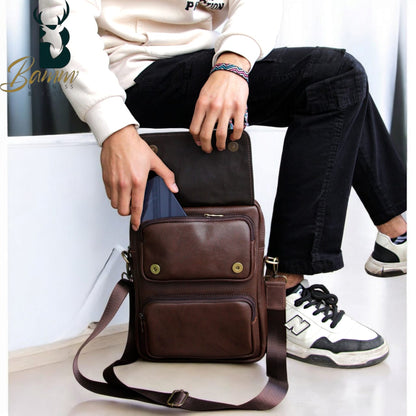 Men's Genuine Leather Handbag – Elegant & Functional Design