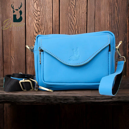 Genuine Leather Crossbody & Handbag – Compact, Multi-Compartment Design