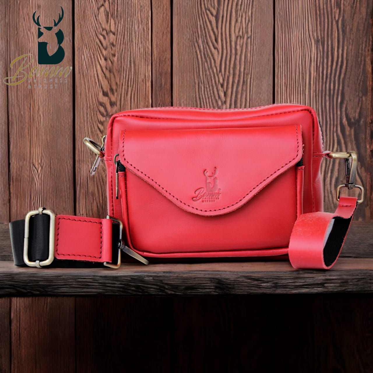Genuine Leather Crossbody & Handbag – Compact, Multi-Compartment Design