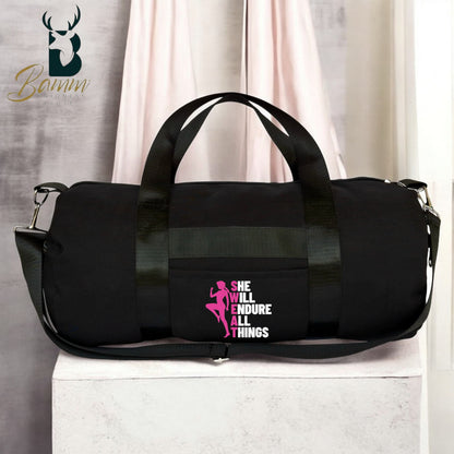 Women's Gym Bag – Water-Resistant Polyester – Side & Front Zipper – Imported Satin Handle – Stylish & Spacious  1111