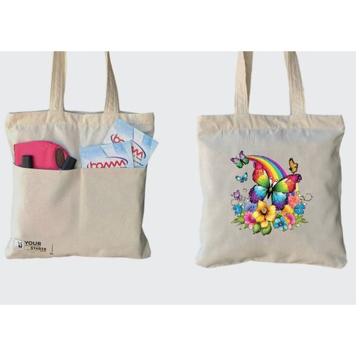 Tote Bag With Pocket And Handle