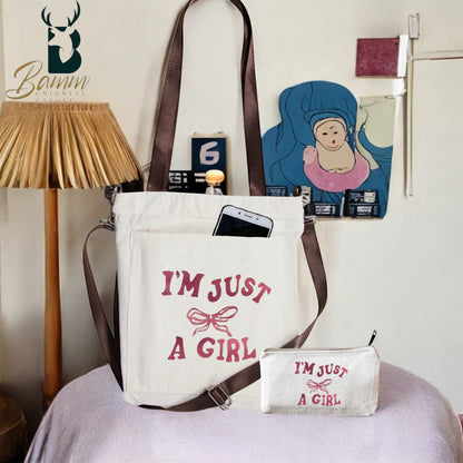BAMM Crossbody Tote Bag - Stylish and Practical Linen Bag for Women