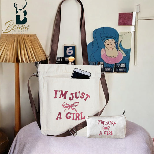 BAMM Crossbody Tote Bag - Stylish and Practical Linen Bag for Women