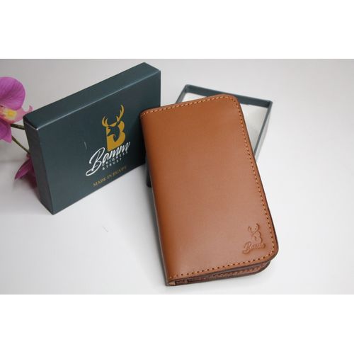 Passport Wallet Natural Leather Camel