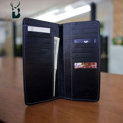 Genuine Leather Travel Wallet – Passport Holder with 13 Card Slots & 4 Large Pockets