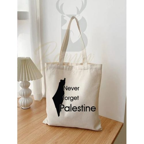 Tote Bag With Pocket And Handle(Palestine)