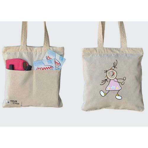 Tote Bag With Pocket And Handle