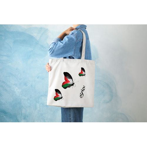 Tote Bag With Pocket And Handle(Palestine)