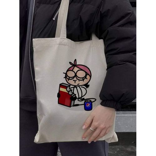 Tote Bag With Pocket And Handle