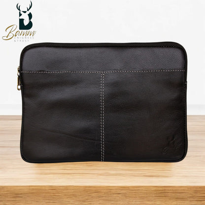 Genuine Leather iPad & Laptop Case – Shock-Resistant, Stylish & Secure for MacBook, Dell, and More