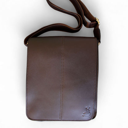 Men’s Genuine Leather Crossbody Bag – BAMM Shoulder Bag with Adjustable Strap, Anti-Rust Zippers, Card Holder, and Multiple Compartments