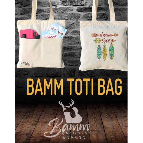 Tote Bag With Pocket And Handle