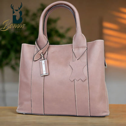 Elegant Women's Genuine Leather Handbag – Spacious & Stylish