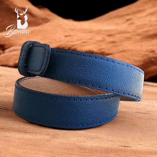 Bamm Kids Genuine Leather Belt – Adjustable Metal Buckle, Durable & Stylish for School and Casual Wear