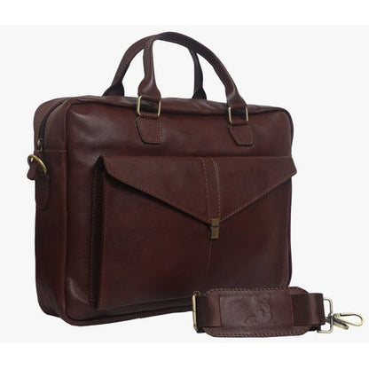 Leather Fashion Business Shoulder Messenger Crossbody Bag From Bamm
