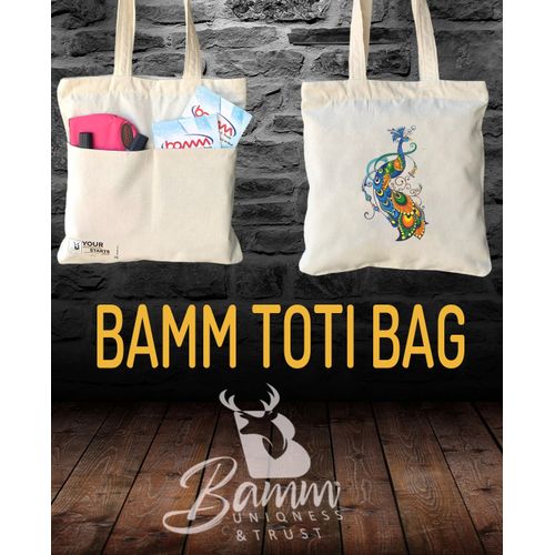Tote Bag With Pocket And Handle