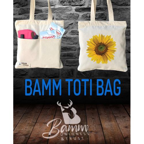 Tote Bag With Pocket And Handle