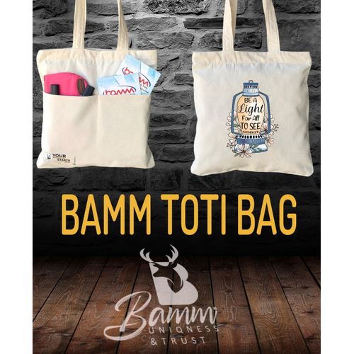 Tote Bag With Pocket And Handle