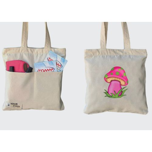 Tote Bag With Pocket And Handle