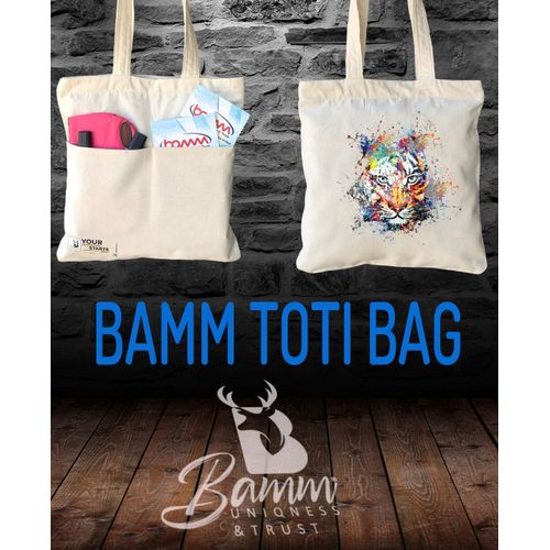 Tote Bag With Pocket And Handle