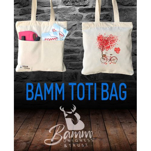 Tote Bag With Pocket And Handle