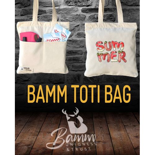 Tote Bag With Pocket And Handle