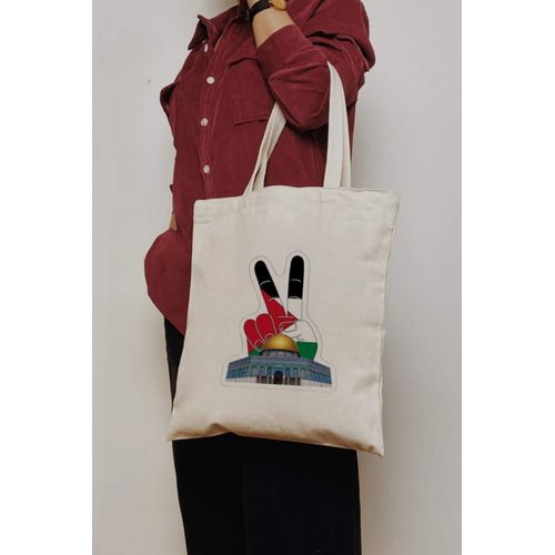 Tote Bag With Pocket And Handle(Palestine)