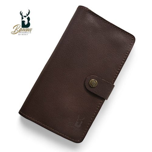 BAMM Genuine Leather Portfolio – Handcrafted 8 Card Slots + Mobile Holder + Memory Pockets   2248