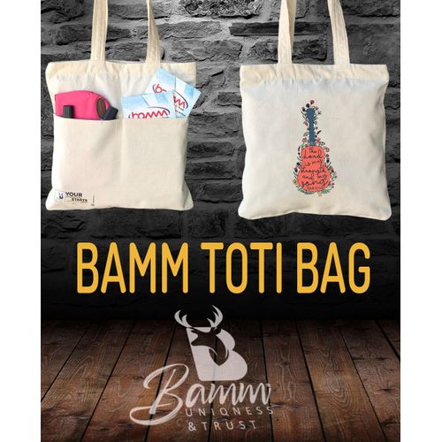 Tote Bag With Pocket And Handle