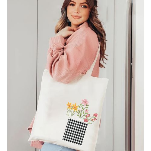 Tote Bag With Pocket And Handle